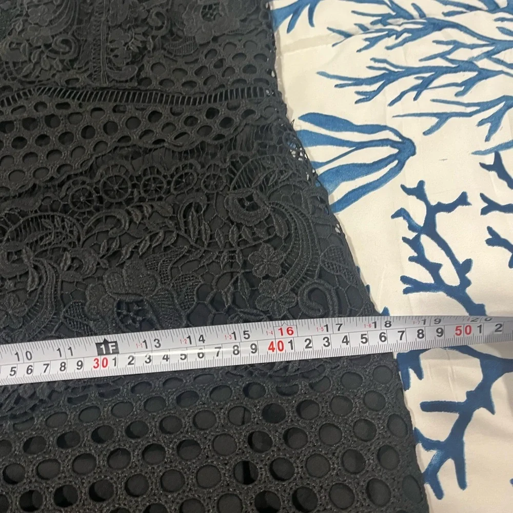 Shoshanna Elegant Black Crochet Midi Dress - Picture 8 of 11